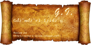 Gömöri Iziás névjegykártya